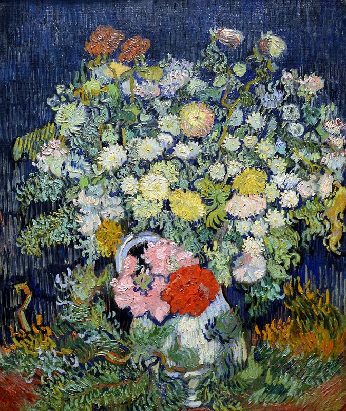 18 Bouquet of Flowers in a Vase - Vincent van Gogh 1890 - New York Metropolitan Museum of Art